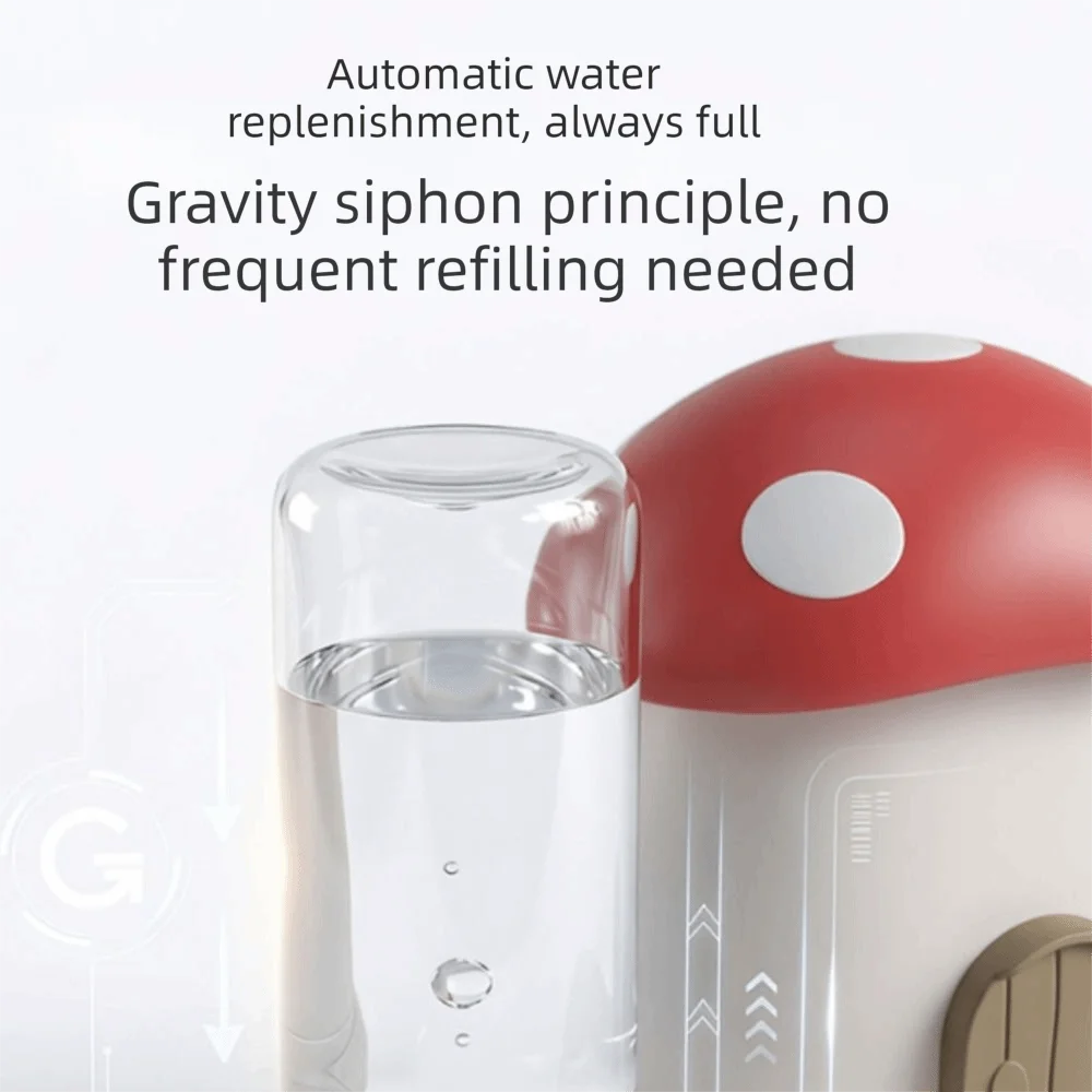 2 In 1 Mushroom Cat Automatic Feeder Combined Water Dispenser