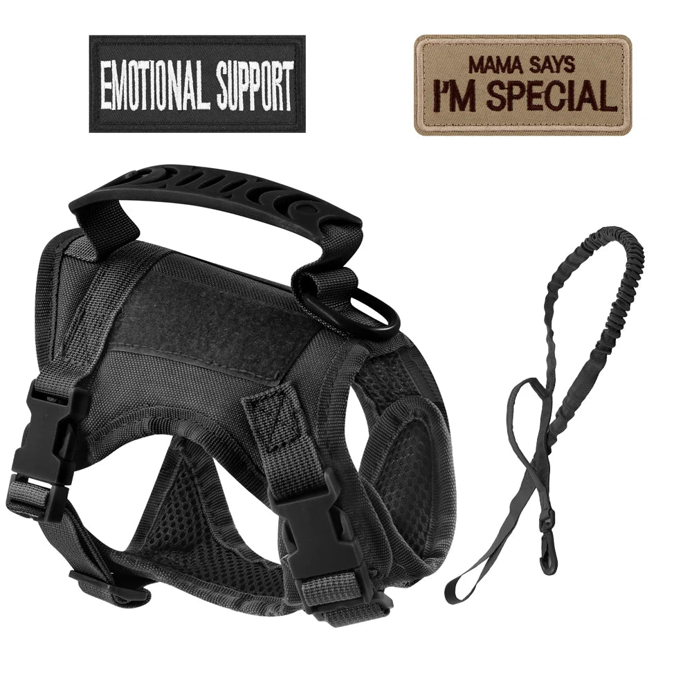 Comfortable Nylon Tactical Cat And Dog Harness With Quick Release