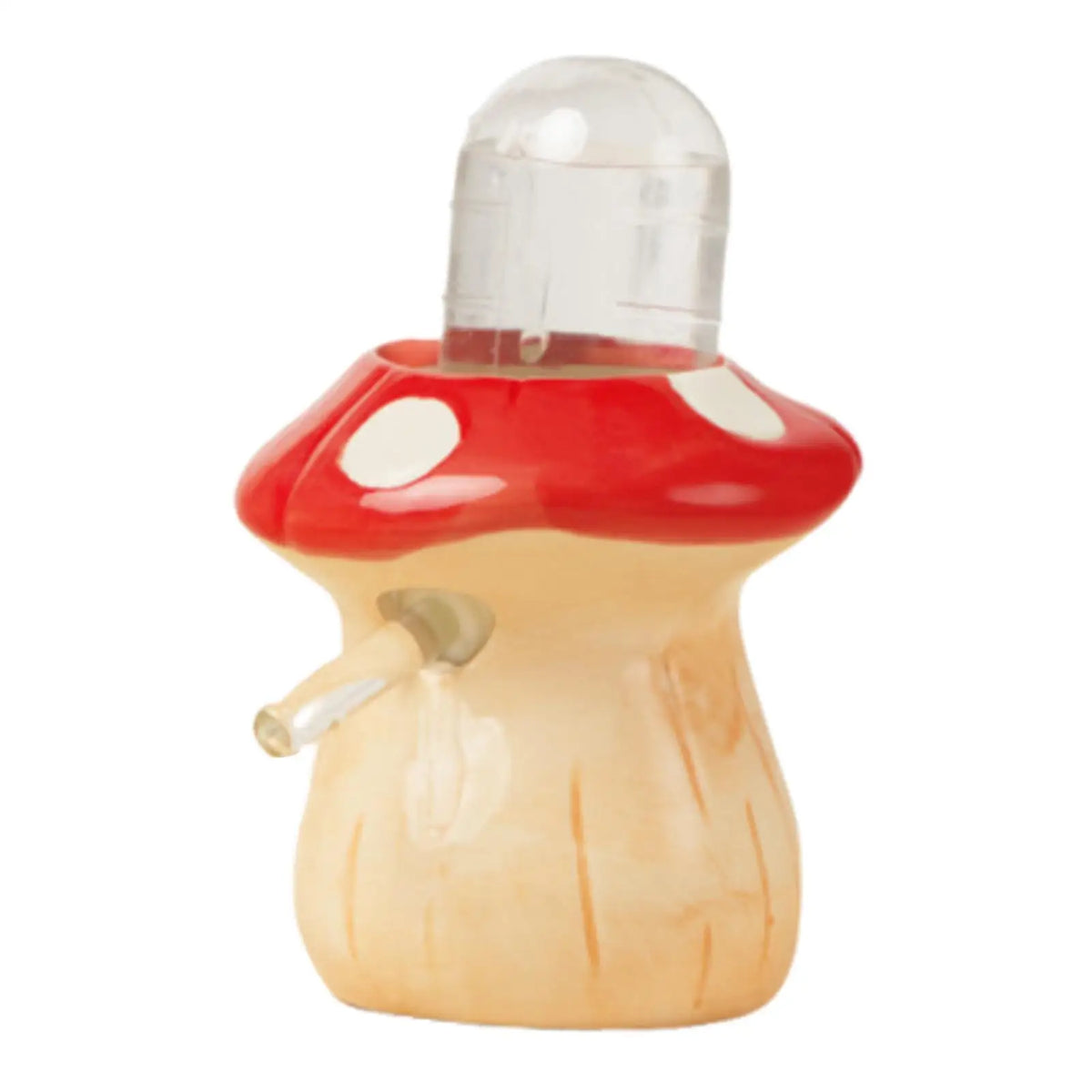 Mushroom Ceramic Hamster Water Bottle Leakproof Pet Dispenser Stand