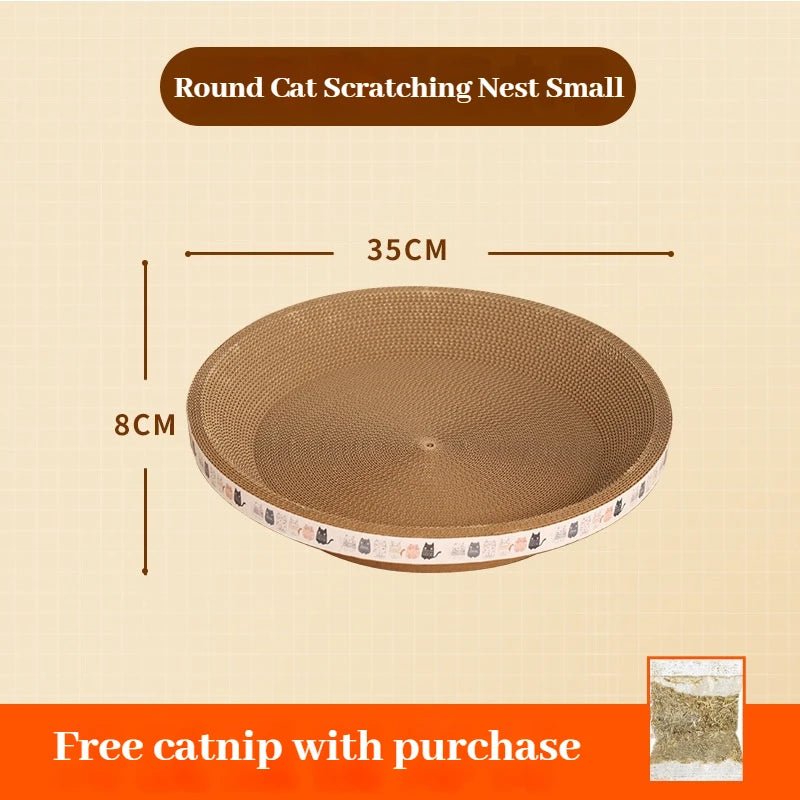 Corrugated Cat Scratching Post With Catnip And Sofa Guard