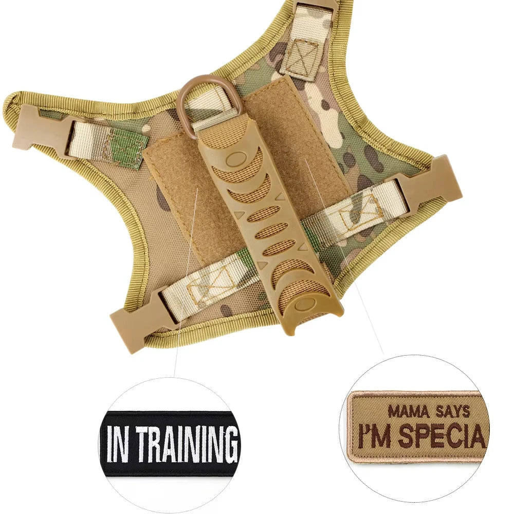 Comfortable Nylon Tactical Cat And Dog Harness With Quick Release