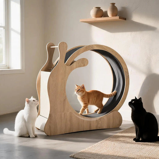 Garvee Multifunctional Pine Wood Cat Running Wheel Frame