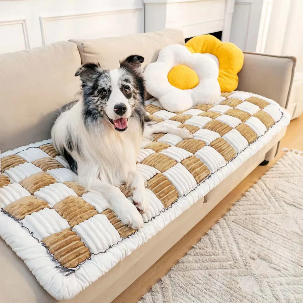 CWV Warm Anti Slip Coral Fleece Dog Bed Cushion Cover