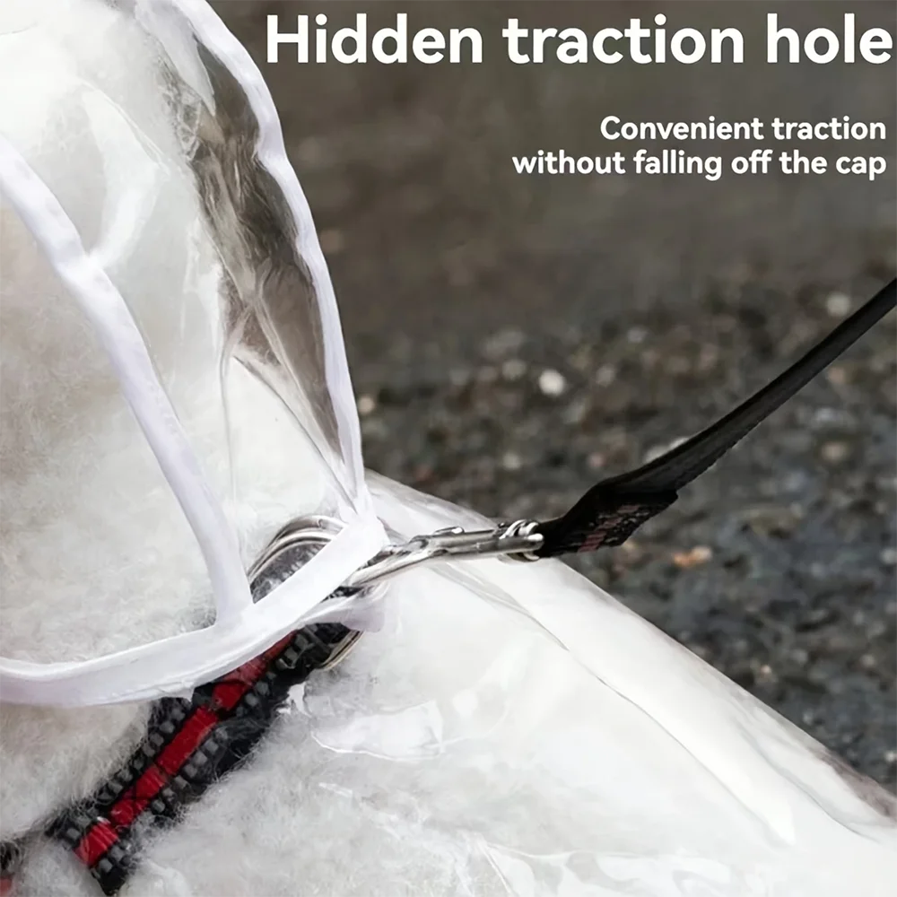 Waterproof Dog Raincoat Featuring Adjustable Belly Strap