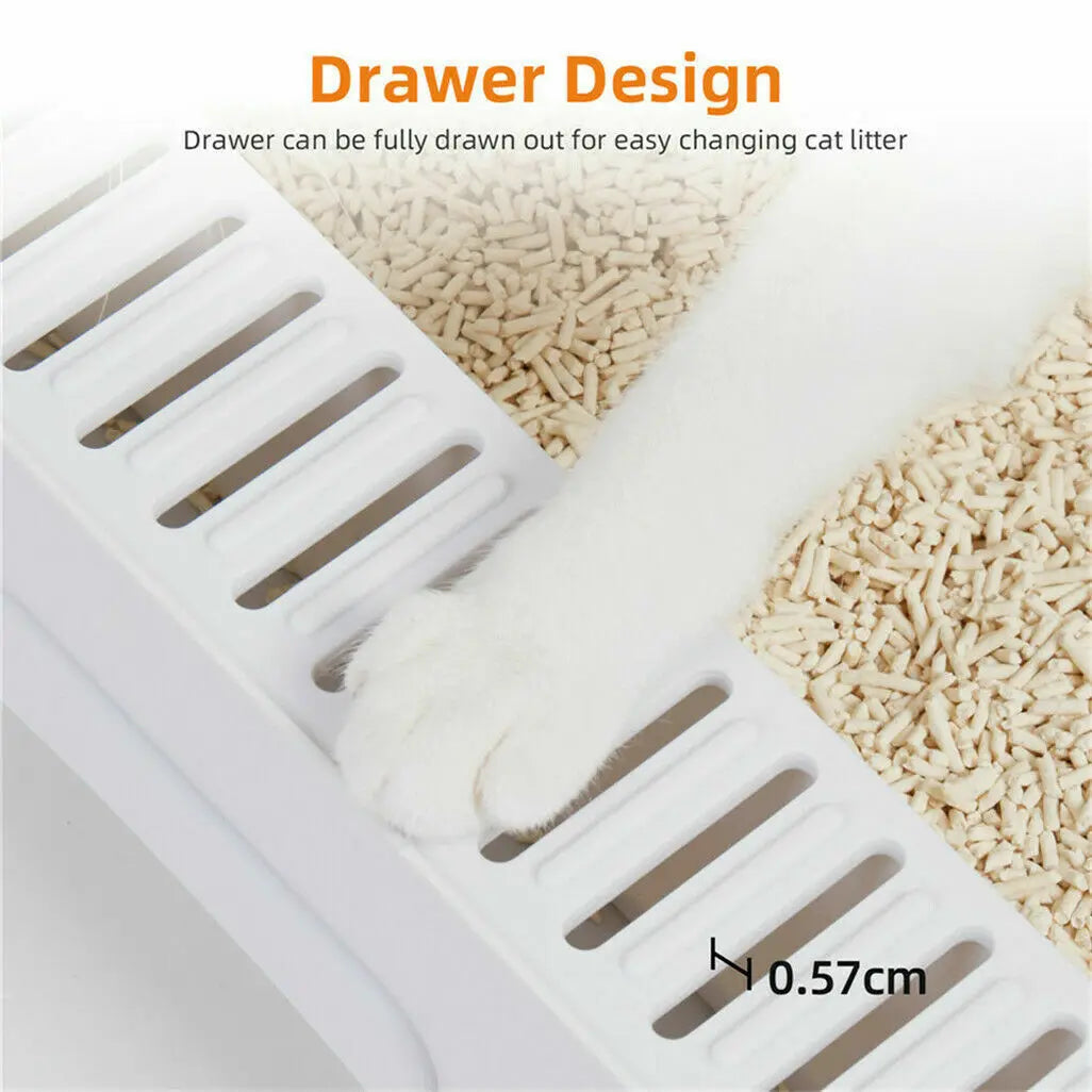 Foldable Sifting Cat Litter Box With Scoop And Tray
