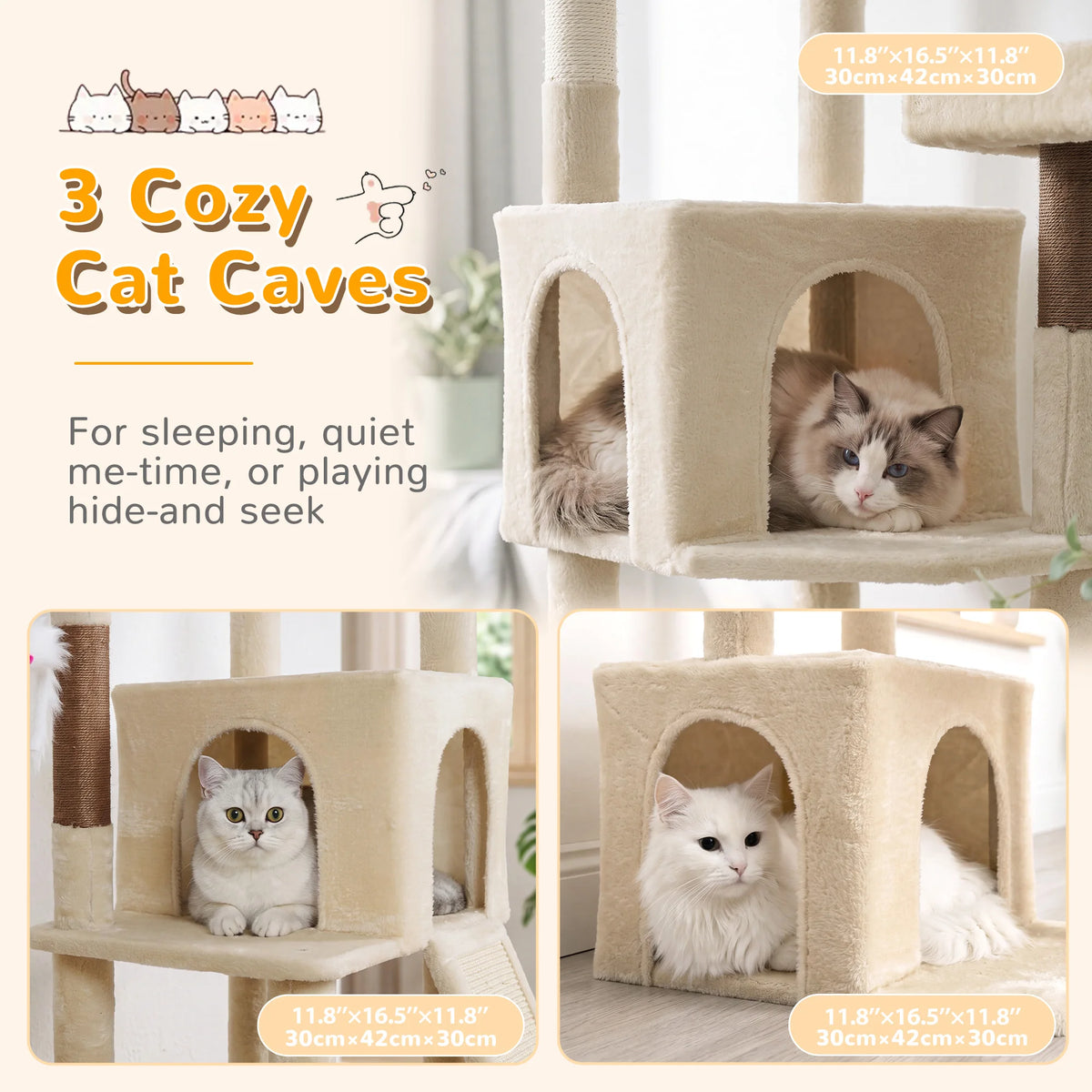 Globlazer Multi Tier Cat Climbing Tower With Sisal Posts And Hammocks
