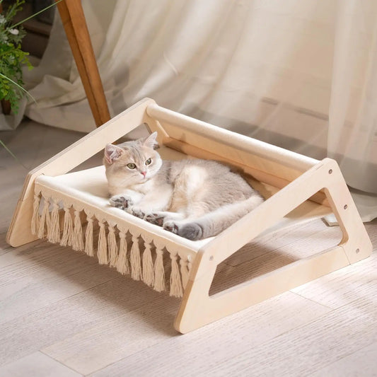 Elevated Cooling Cat Hammock Bed With Removable Washable Cover