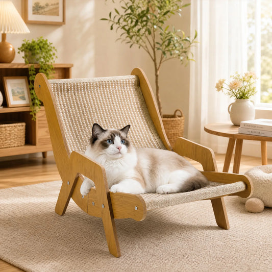 GAOMON Spliced Jute and Sisal Cat Lounger Scratcher Chair