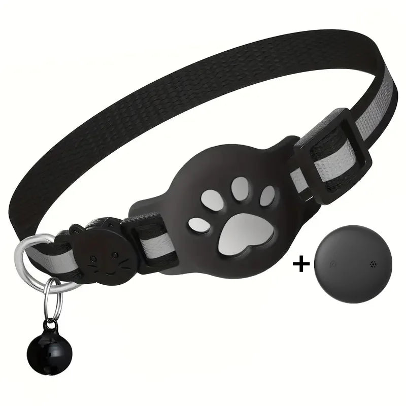 Reflective AirTag Cat Collar With Quick Release Buckle For Cats