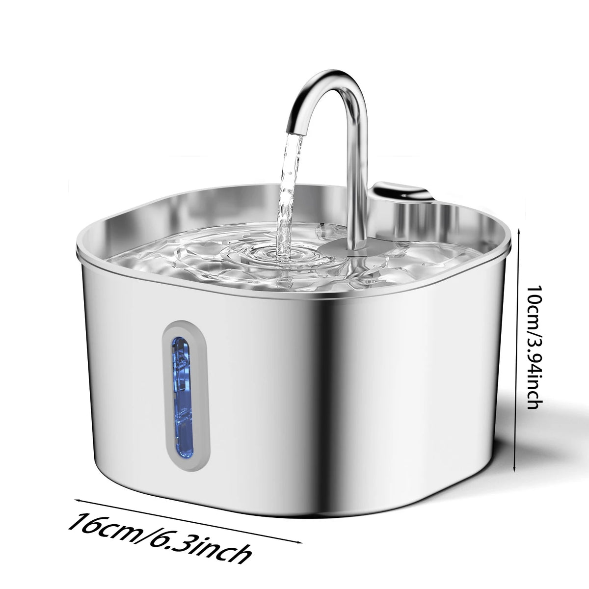Stainless Steel Cat And Dog Water Fountain With Silent Operation