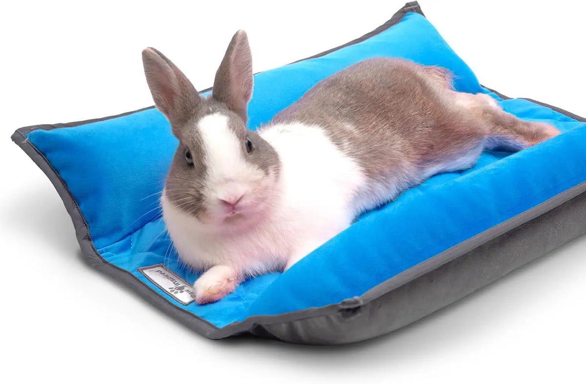 Plush Snuggle Bunny Bolster Bed for Rabbits Ferrets Guinea Pigs