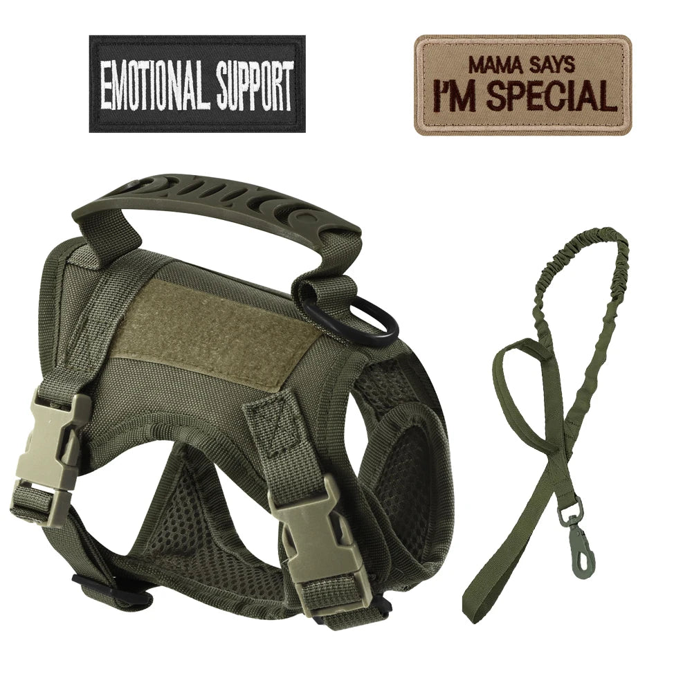 Comfortable Nylon Tactical Cat And Dog Harness With Quick Release