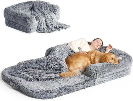 Novilla Foldable Human Dog Bed With Orthopedic Support Cotton
