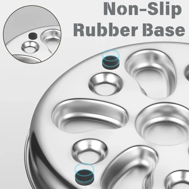 Premium Stainless Steel Flower Shaped Slow Feeder Dog Bowl