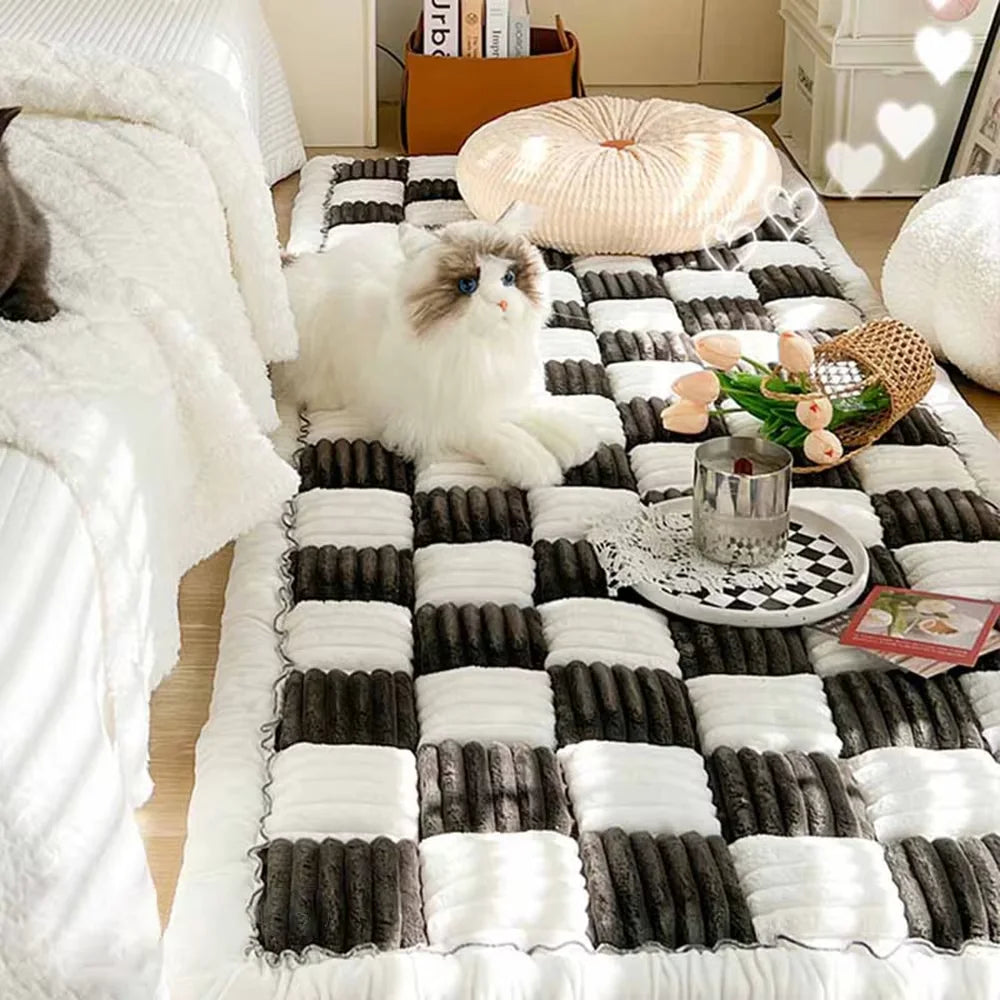 CWV Warm Anti Slip Coral Fleece Dog Bed Cushion Cover