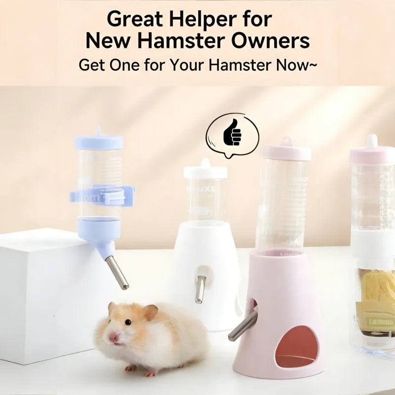 Hamster Water Bottle With Dual Ball Anti Leak Hanging Stand