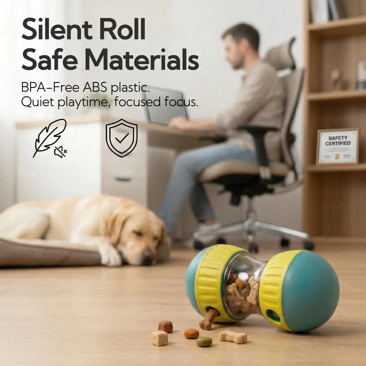 Interactive Dog Slow Feeder Puzzle Treat Dispensing Ball