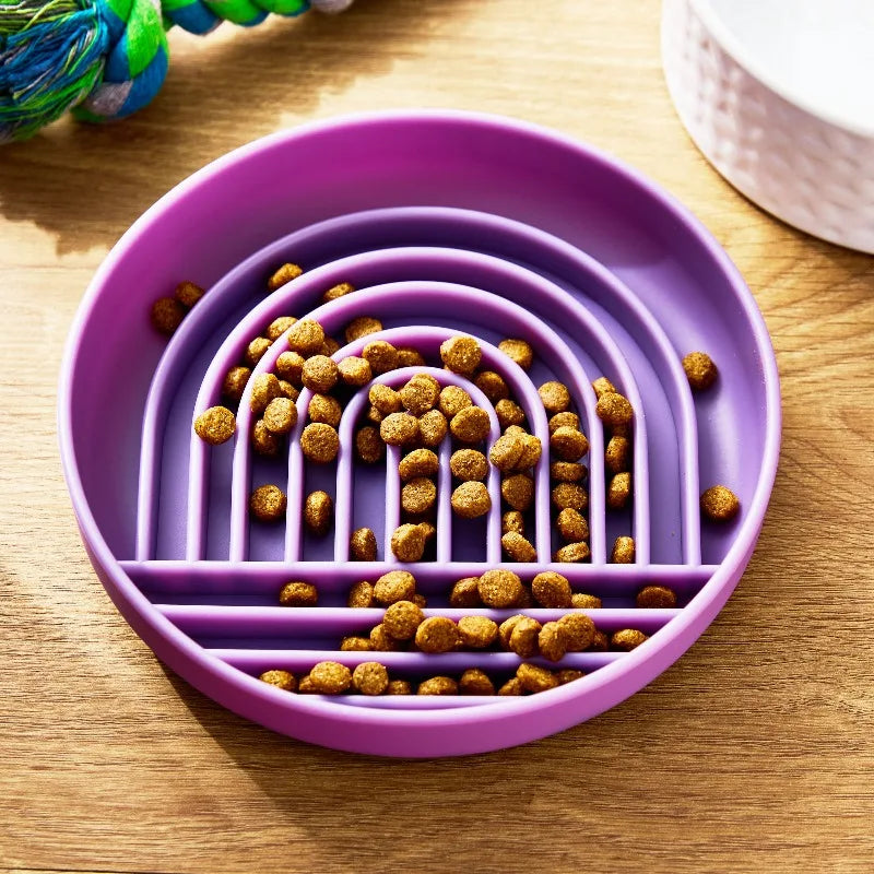 Non Slip Silicone Slow Feeder Bowl For Dogs And Cats
