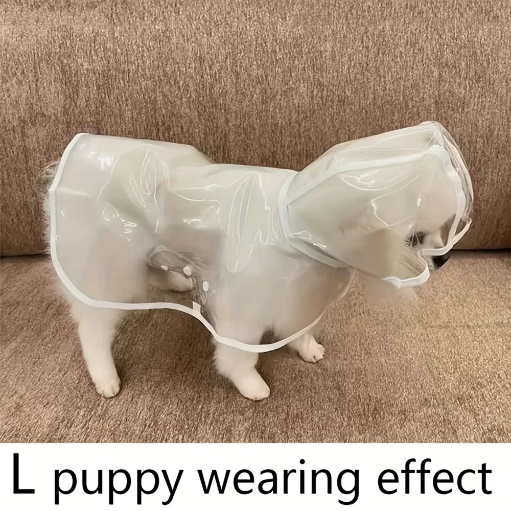 Waterproof Dog Raincoat Featuring Adjustable Belly Strap