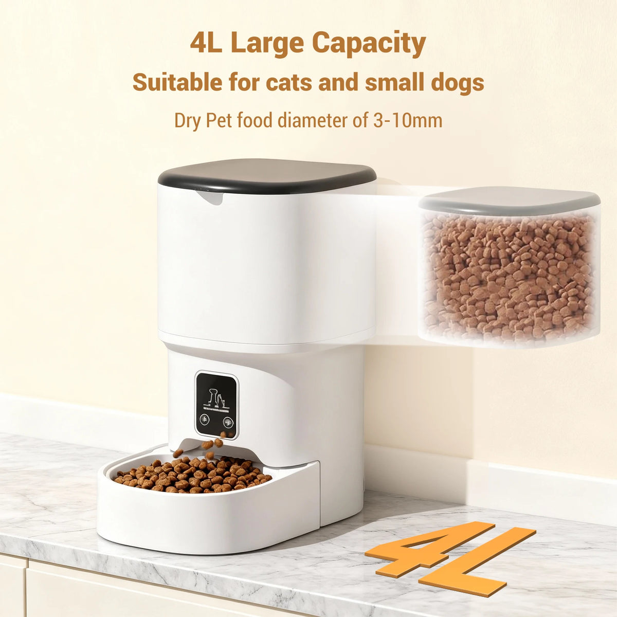 HiMiss Programmable Automatic Pet Feeder With Timer Portion Control
